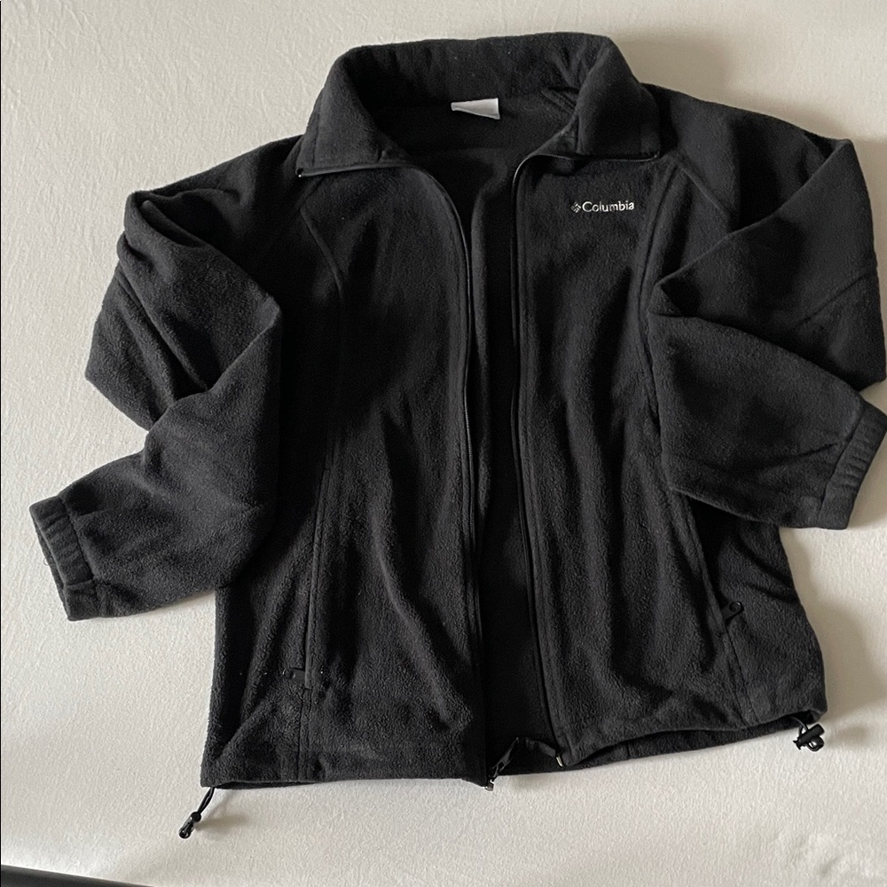 Womens Columbia Black Full-Zip Fleece Jacket